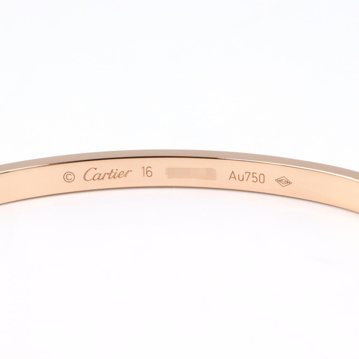CARTIER Love Bracelet Small 10PD Pink Gold Diamond Size 16