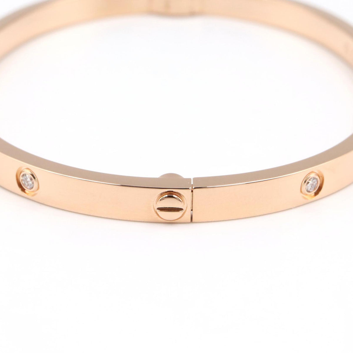 CARTIER Love Bracelet Small 10PD Pink Gold Diamond Size 16