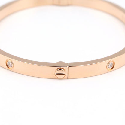 CARTIER Love Bracelet Small 10PD Pink Gold Diamond Size 16
