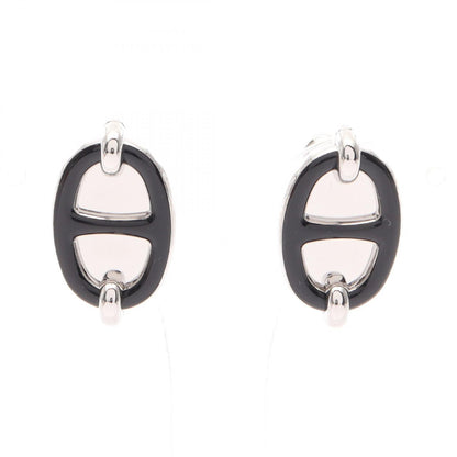HERMES Mini Maillon Silver Earrings