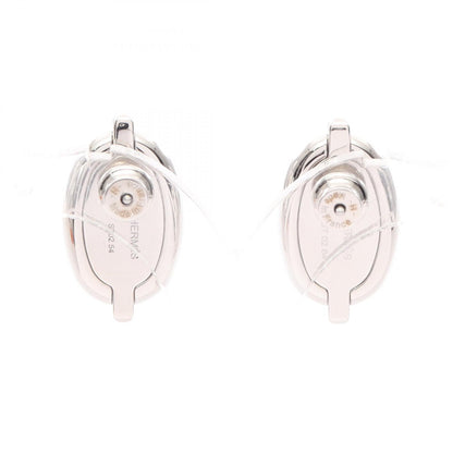 HERMES Mini Maillon Silver Earrings