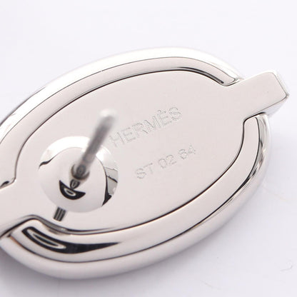 HERMES Mini Maillon Silver Earrings