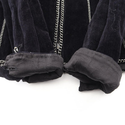 CHANEL Coco Mark Button Chain Cotton Jacket Size 38