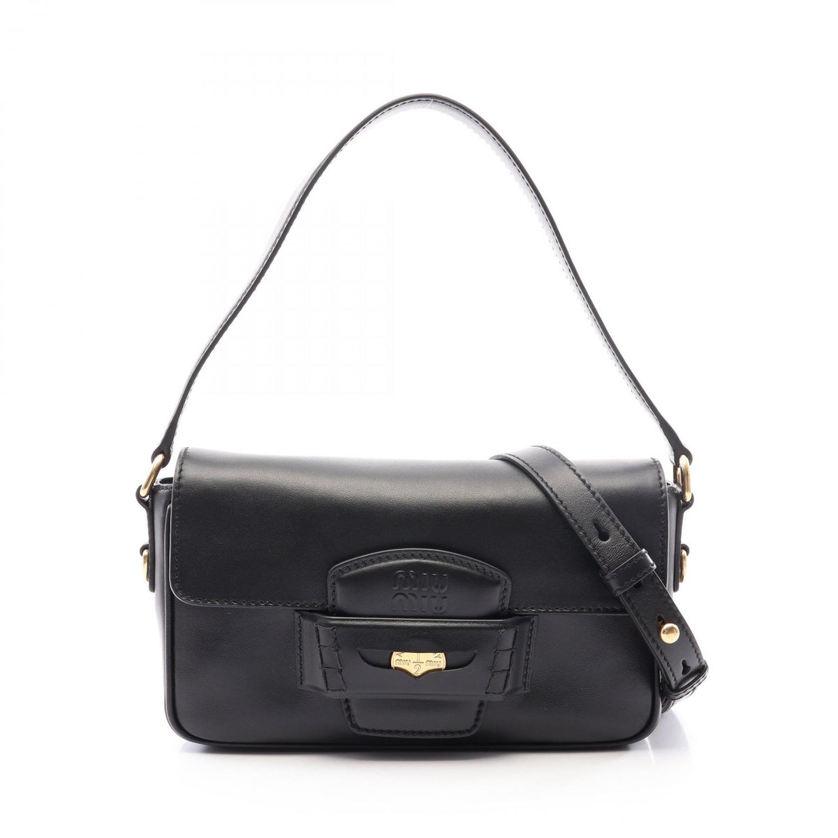 Miu Miu CRM Fine Calf Penny Bag Black