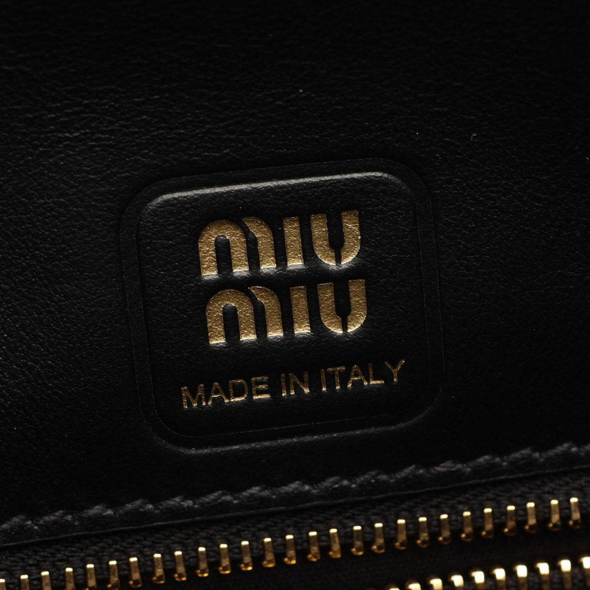 Miu Miu CRM Fine Calf Penny Bag Black