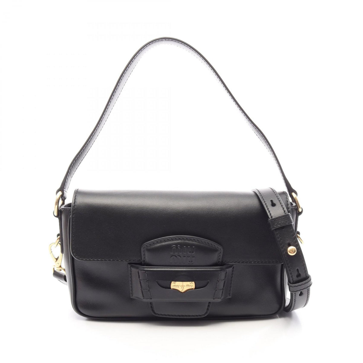 Miu Miu CRM FINE CALF Black 2WAY Handbag