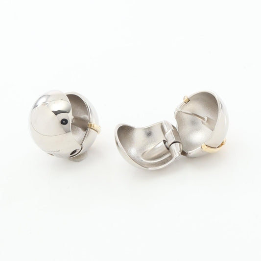 PRADA Triangle Logo Gold Earrings Silver