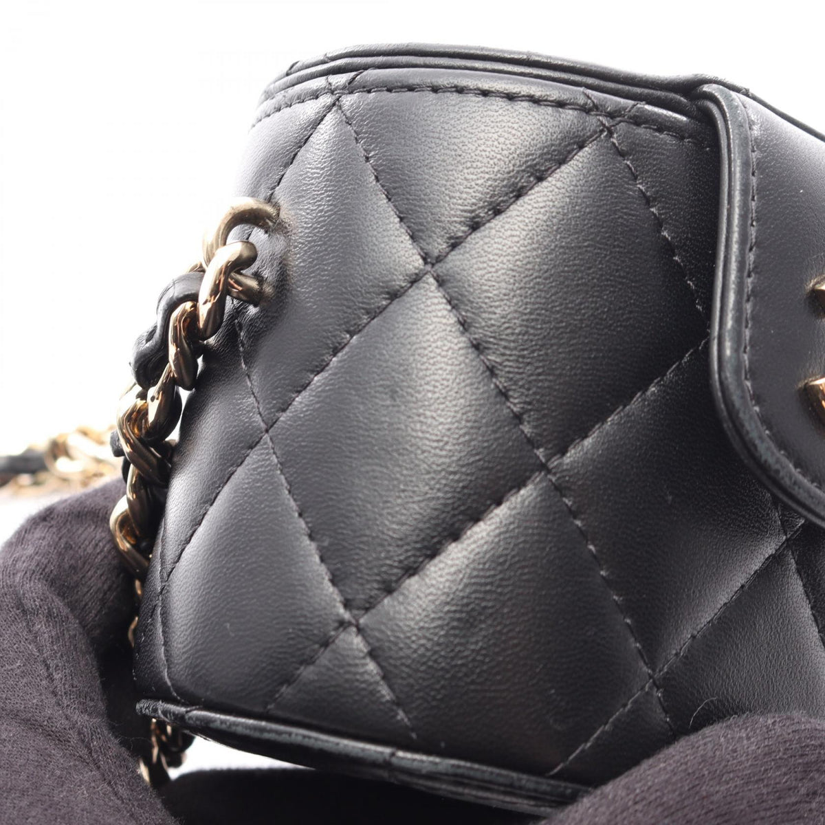 CHANEL Matelasse Mini Vanity Bag Black