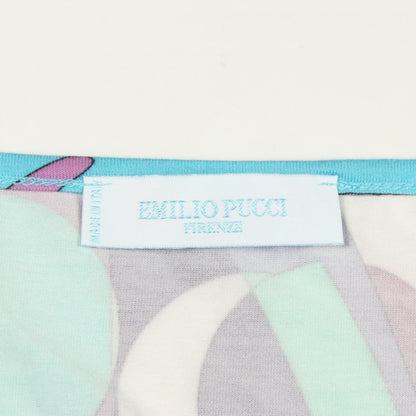 Emilio Pucci All-Over Print V-Neck T-Shirt White Size S