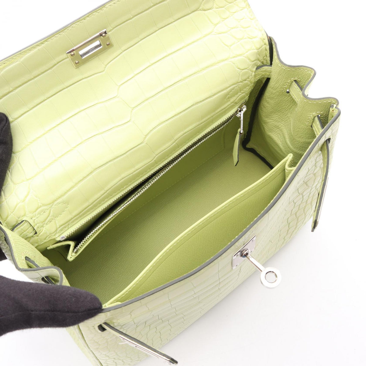 HERMES Kelly 25 Jaune Retourne Bag