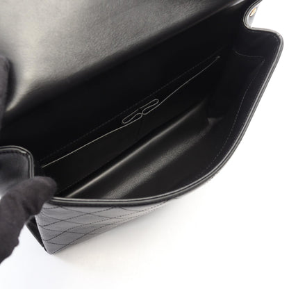 CHANEL Matelassé 2-Way Black Shoulder Bag