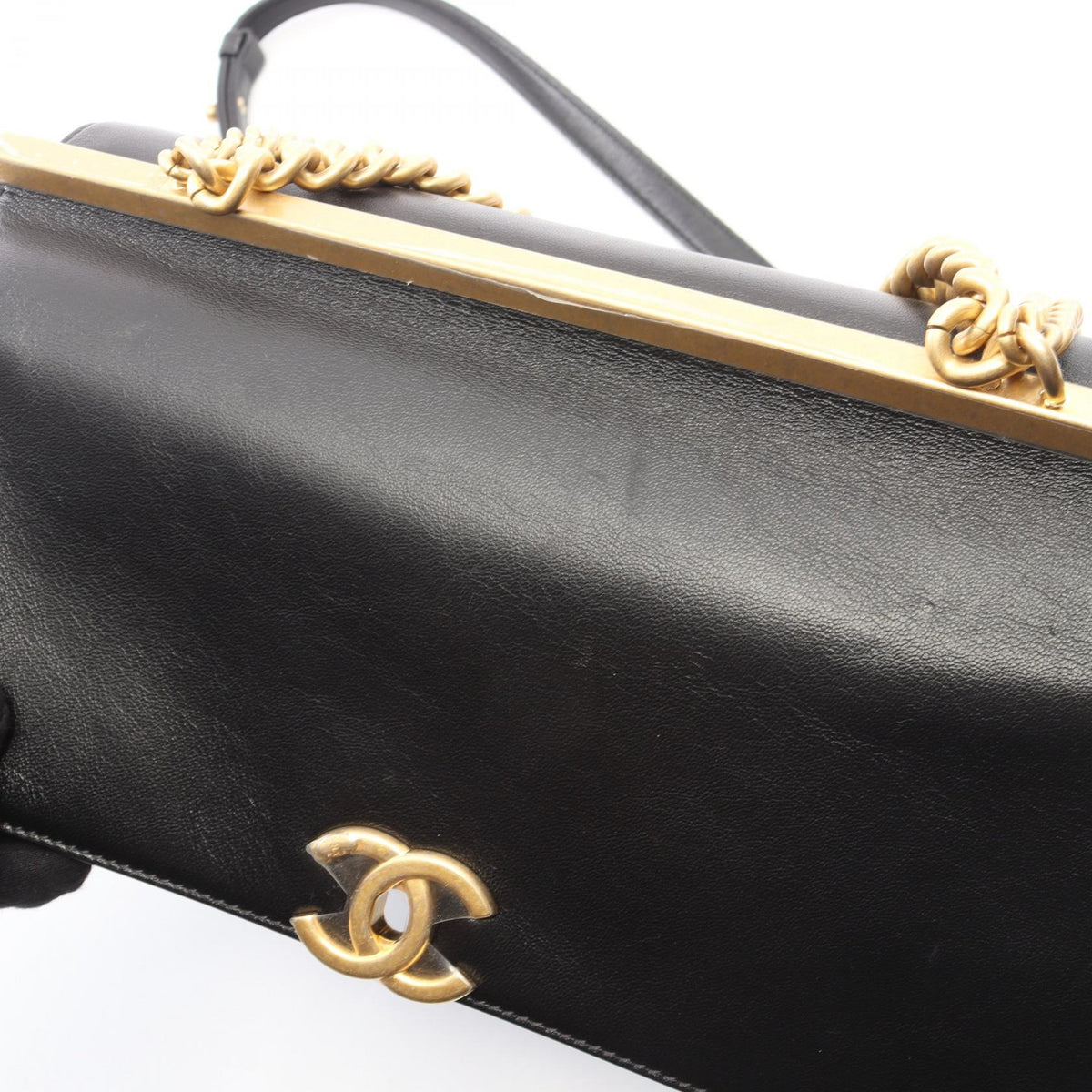 CHANEL Matelassé 2-Way Black Shoulder Bag