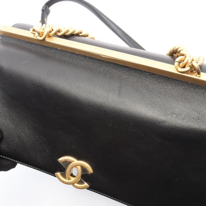 CHANEL Matelassé 2-Way Black Shoulder Bag