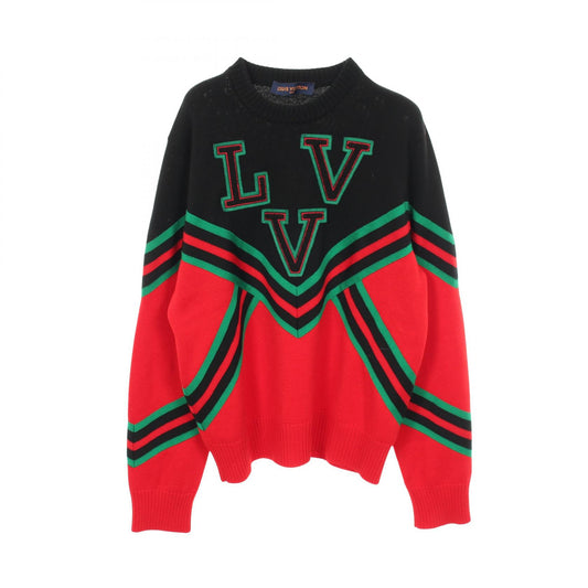 LOUIS VUITTON Amen Break LVV Crewneck Knit Wool Red Size L