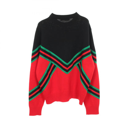 LOUIS VUITTON Amen Break LVV Crewneck Knit Wool Red Size L