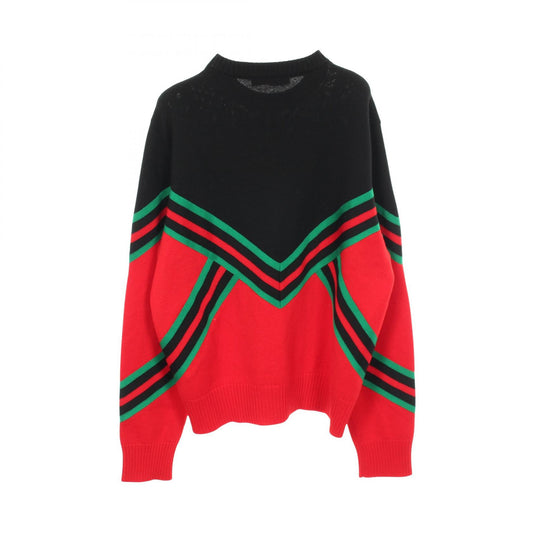LOUIS VUITTON Amen Break LVV Crewneck Knit Wool Red Size L