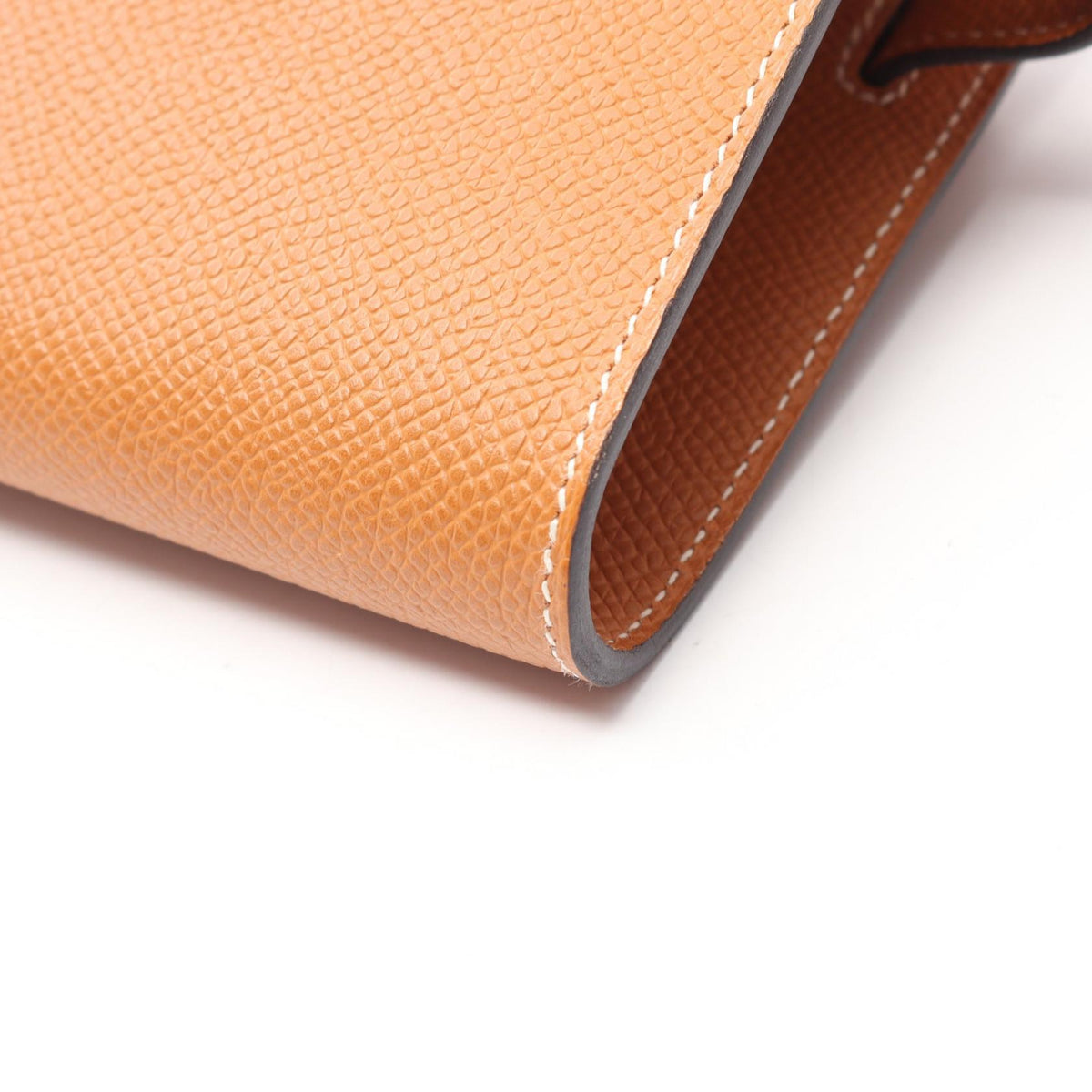 HERMES Kelly Long To Go Veau Bag, Brown