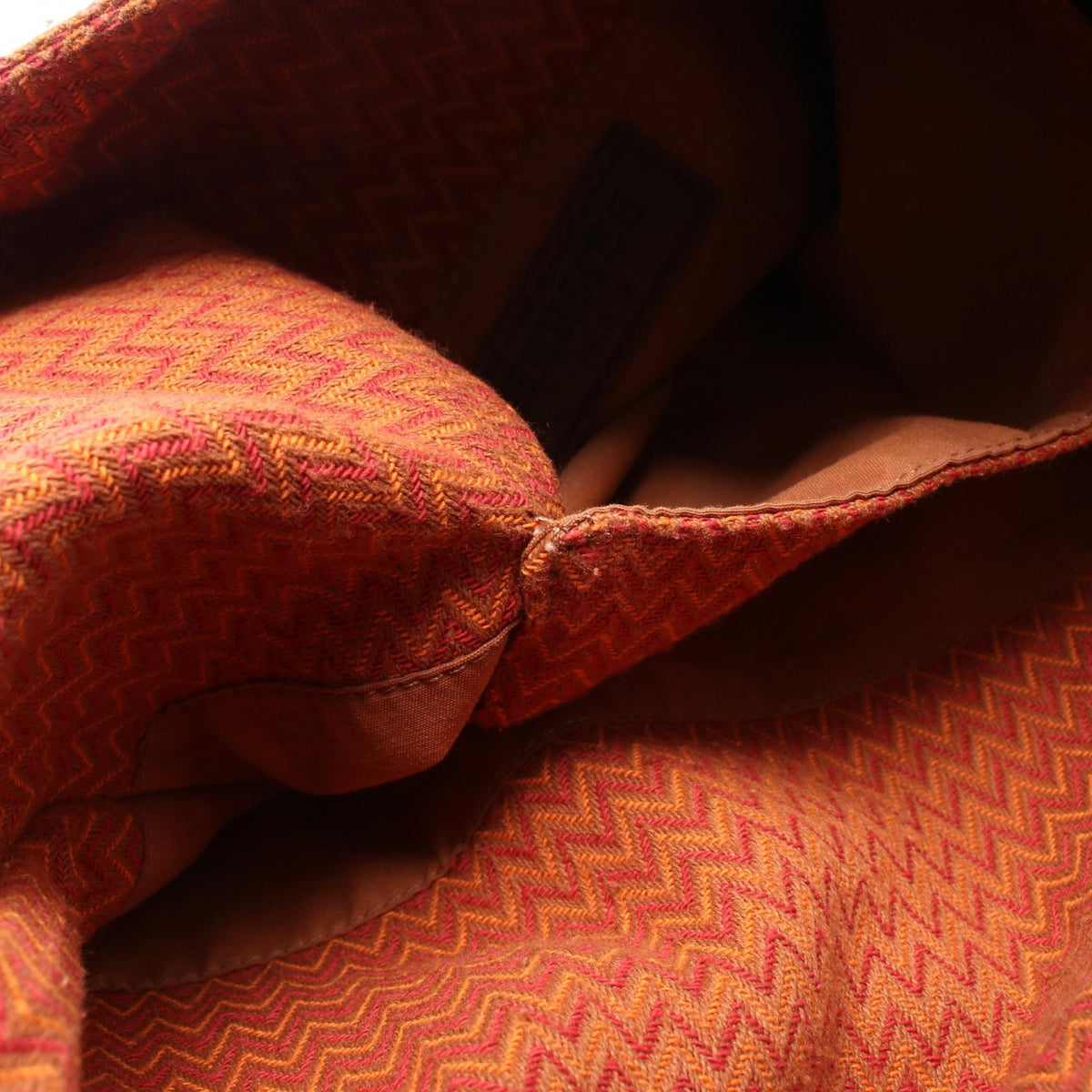 HERMES Sac de Pansage Canvas Bag Orange