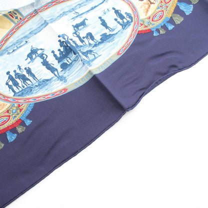 HERMES Carré 90 Cavaliers Peuls Silk Scarf