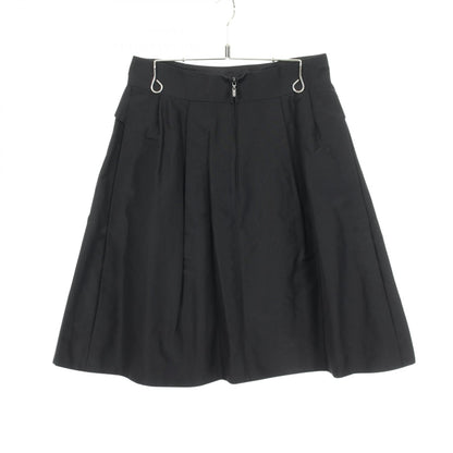 FOXEY Black Silk Midi Skirt Size 38