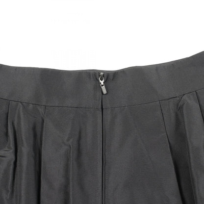 FOXEY Black Silk Midi Skirt Size 38