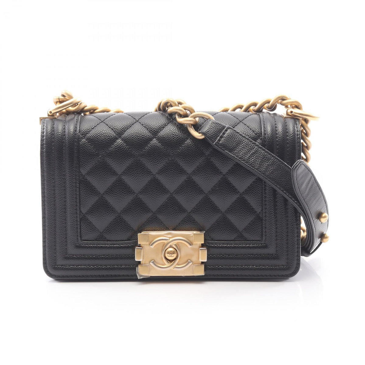 CHANEL Boy Chanel Small Caviar Bag Black