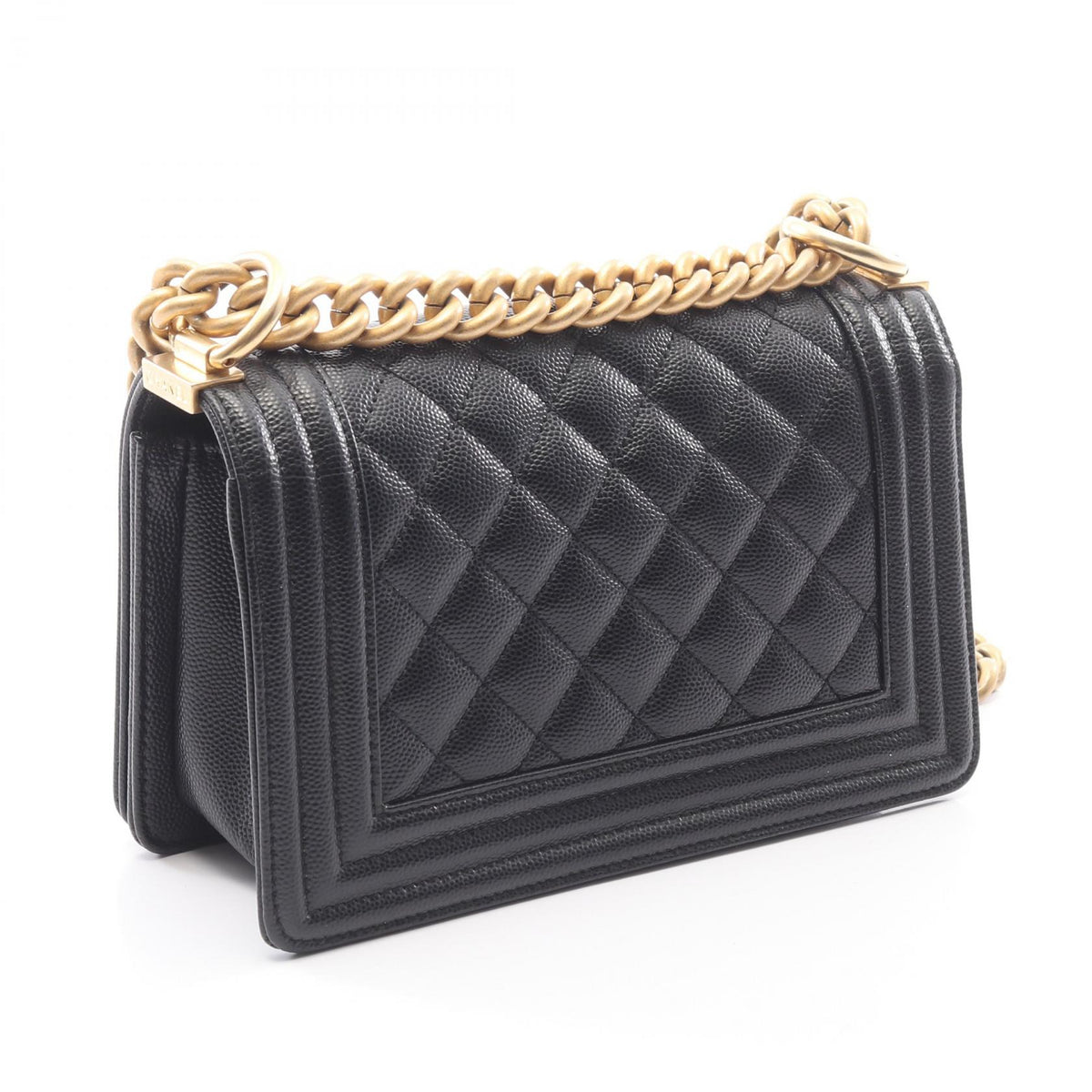CHANEL Boy Chanel Small Caviar Bag Black