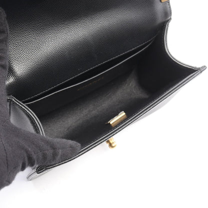 CHANEL Boy Chanel Small Caviar Bag Black