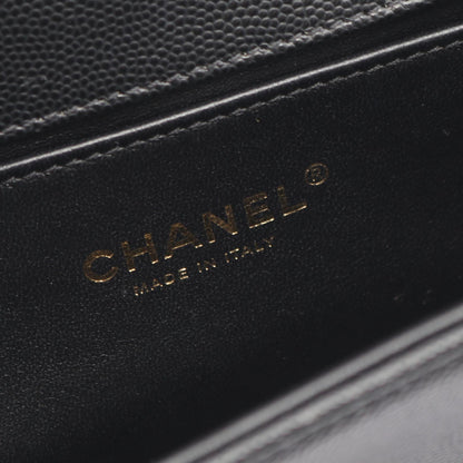CHANEL Boy Chanel Small Caviar Bag Black