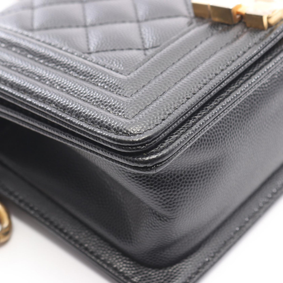 CHANEL Boy Chanel Small Caviar Bag Black
