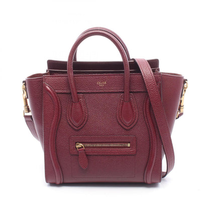 CELINE Luggage Nano Shopper Handbag Purple