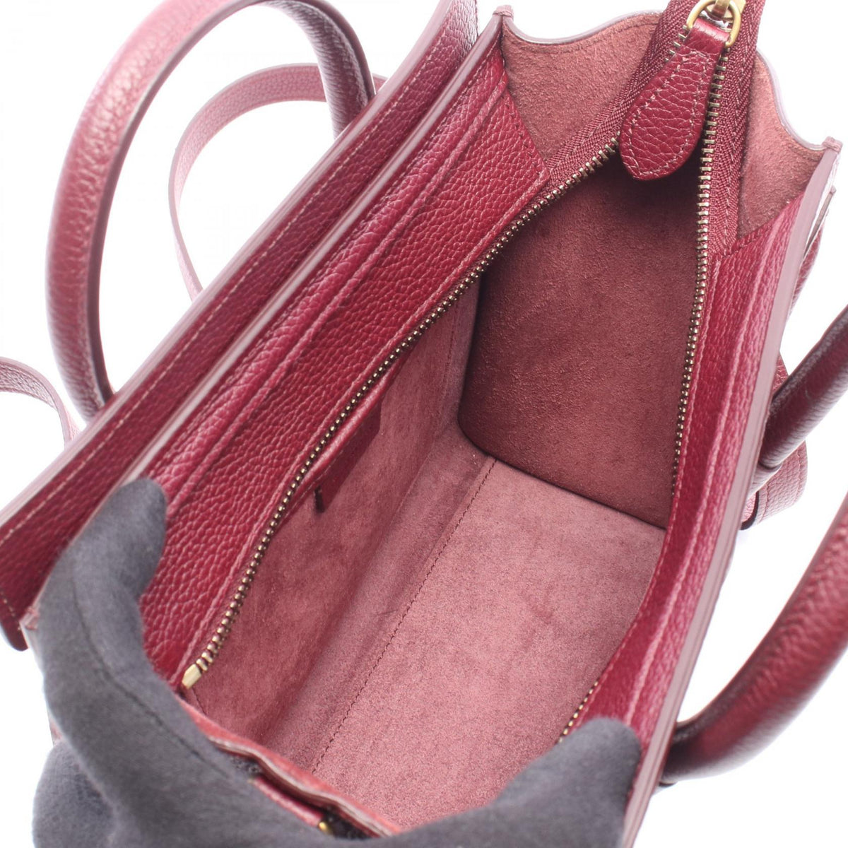 CELINE Luggage Nano Shopper Handbag Purple