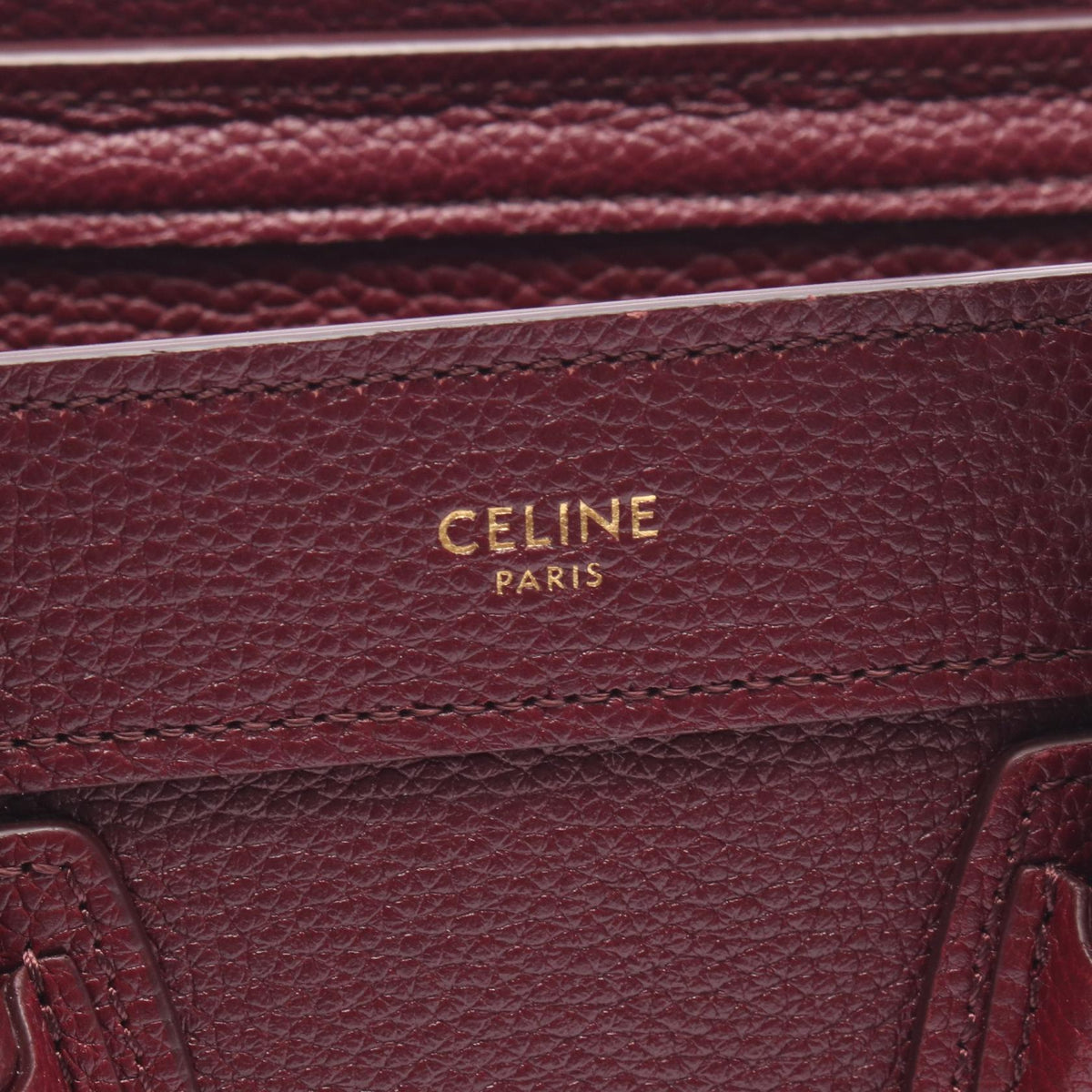 CELINE Luggage Nano Shopper Handbag Purple