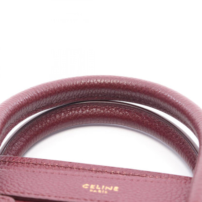 CELINE Luggage Nano Shopper Handbag Purple