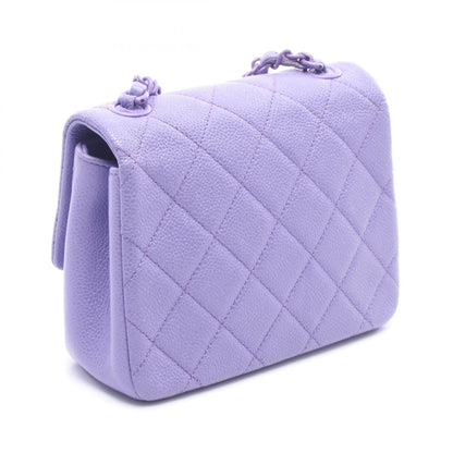 CHANEL Purple Mini Matelasse Shoulder Bag