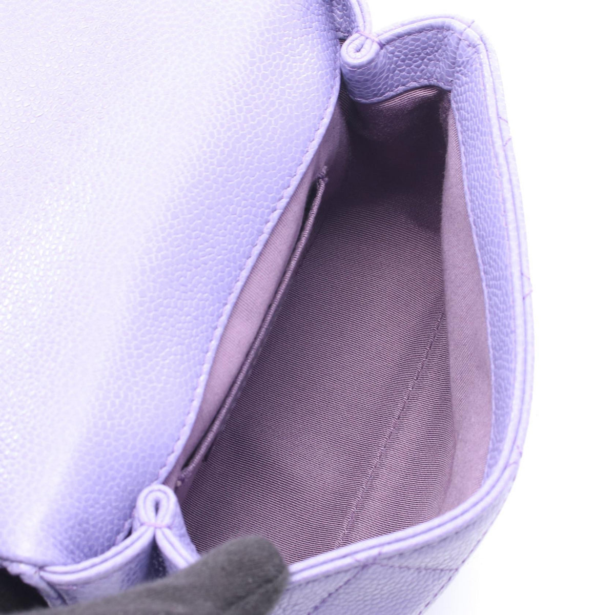 CHANEL Purple Mini Matelasse Shoulder Bag