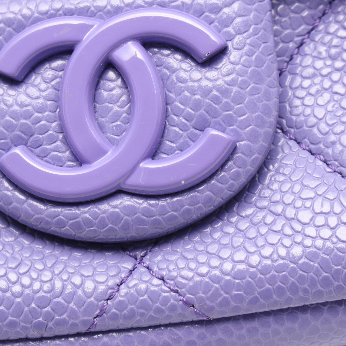 CHANEL Purple Mini Matelasse Shoulder Bag