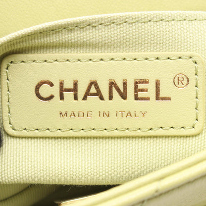 CHANEL Mini Matelasse Top Handle Bag Green