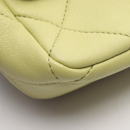 CHANEL Mini Matelasse Top Handle Bag Green