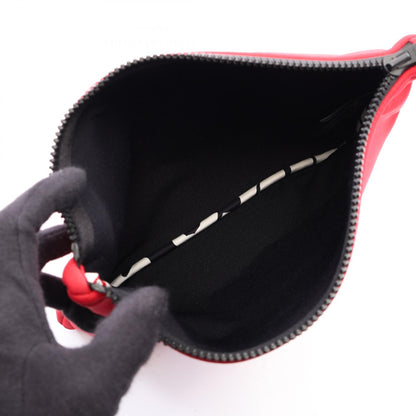 HERMES Neobain MM Polyamide Pouch Red