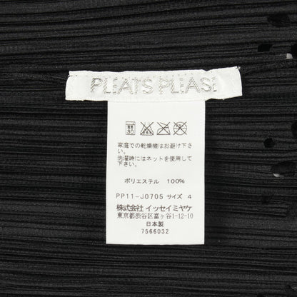 PLEATS PLEASE Pleated Punching Cardigan Black Size 4