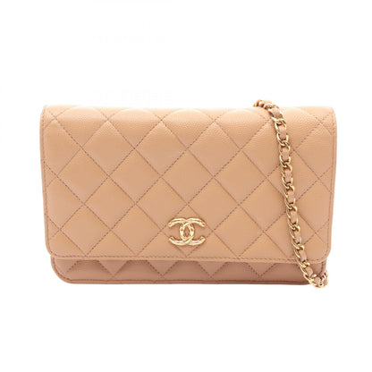 CHANEL Matelasse Calfskin Bag Beige