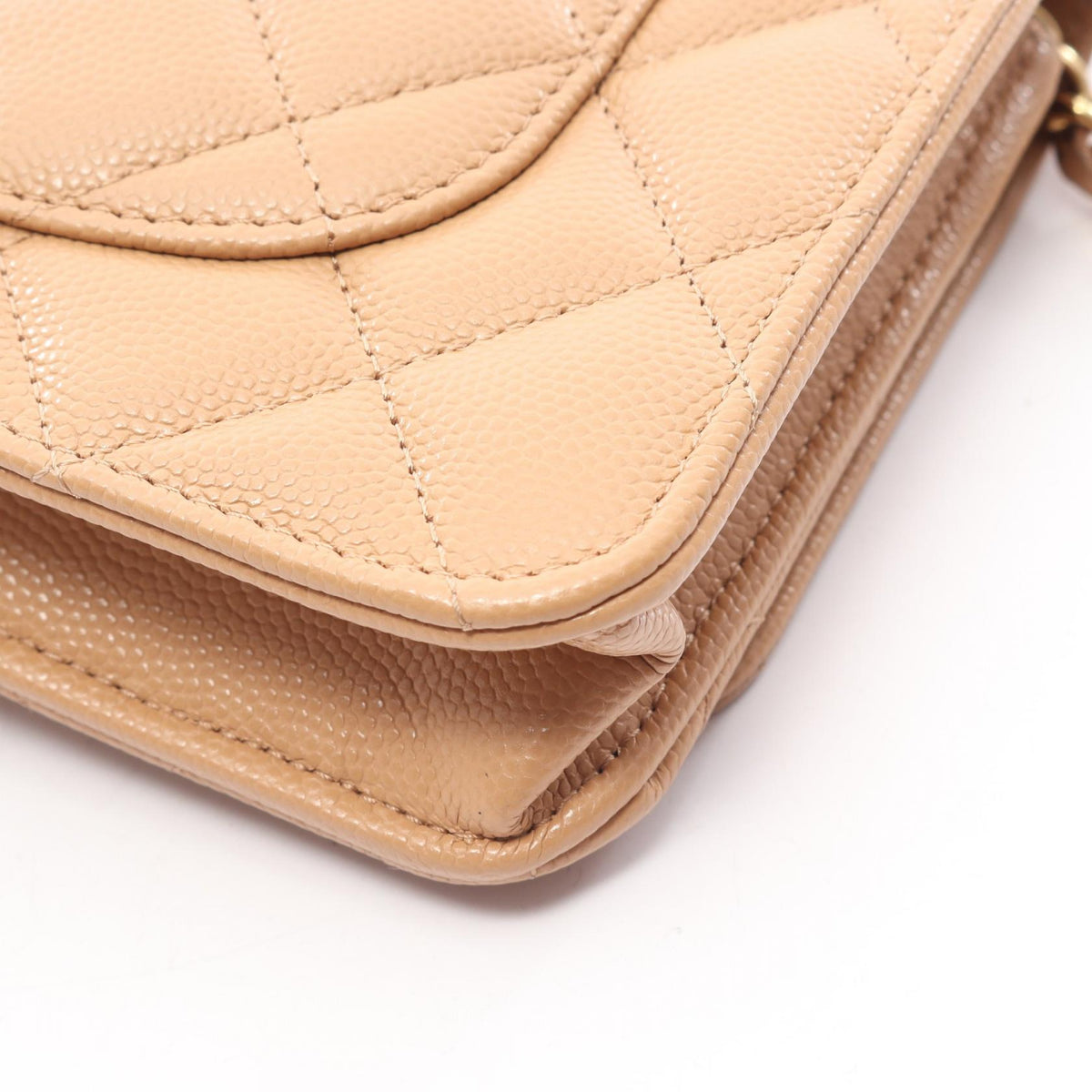 CHANEL Matelasse Calfskin Bag Beige