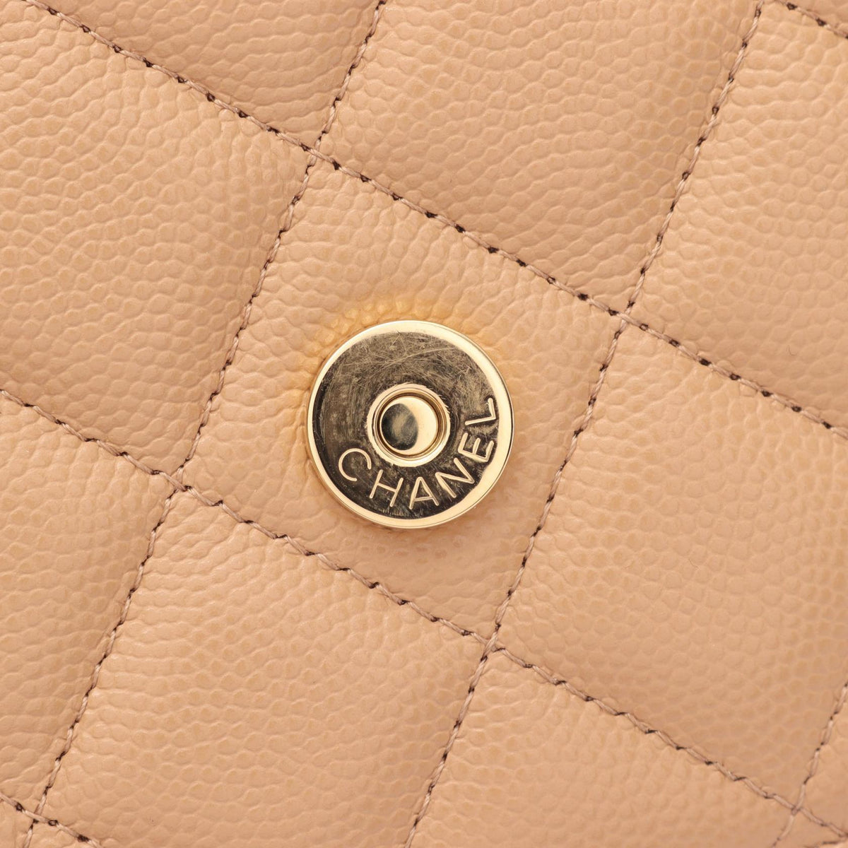 CHANEL Matelasse Calfskin Bag Beige