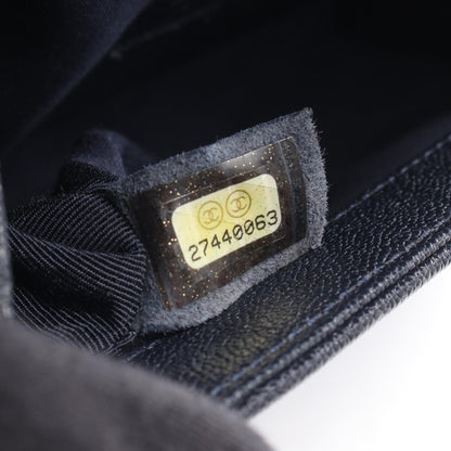 CHANEL Boy Chanel Small Calfskin Bag Navy