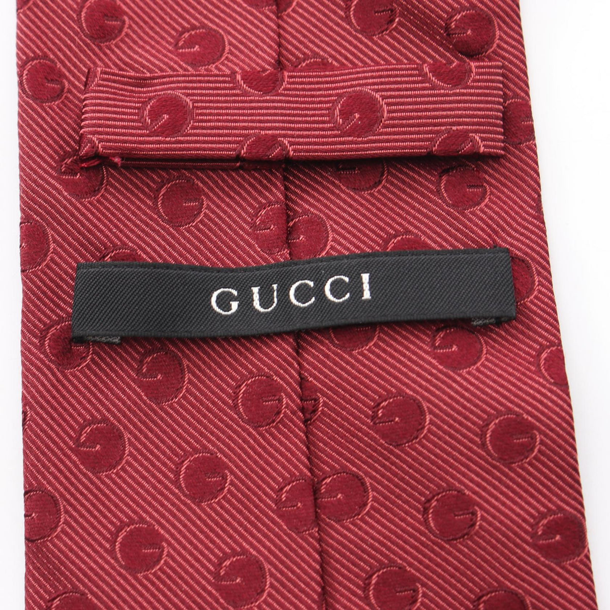 GUCCI Patterned Silk Tie Bordeaux