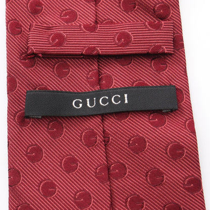 GUCCI Patterned Silk Tie Bordeaux