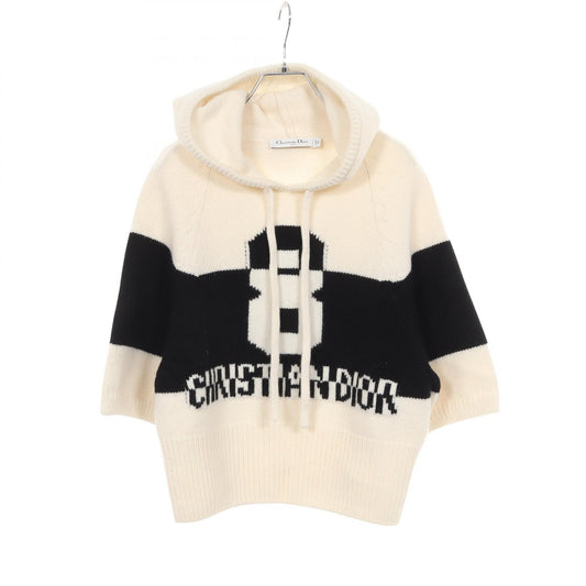 Christian Dior White Hooded Short Sleeve Knit Size 40