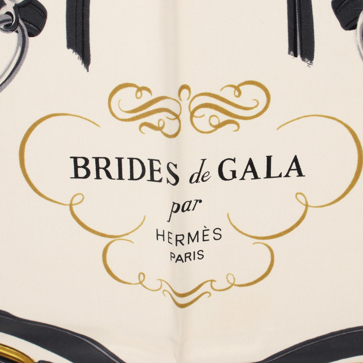 HERMES Carre 90 Brides de Gala Scarf Blue