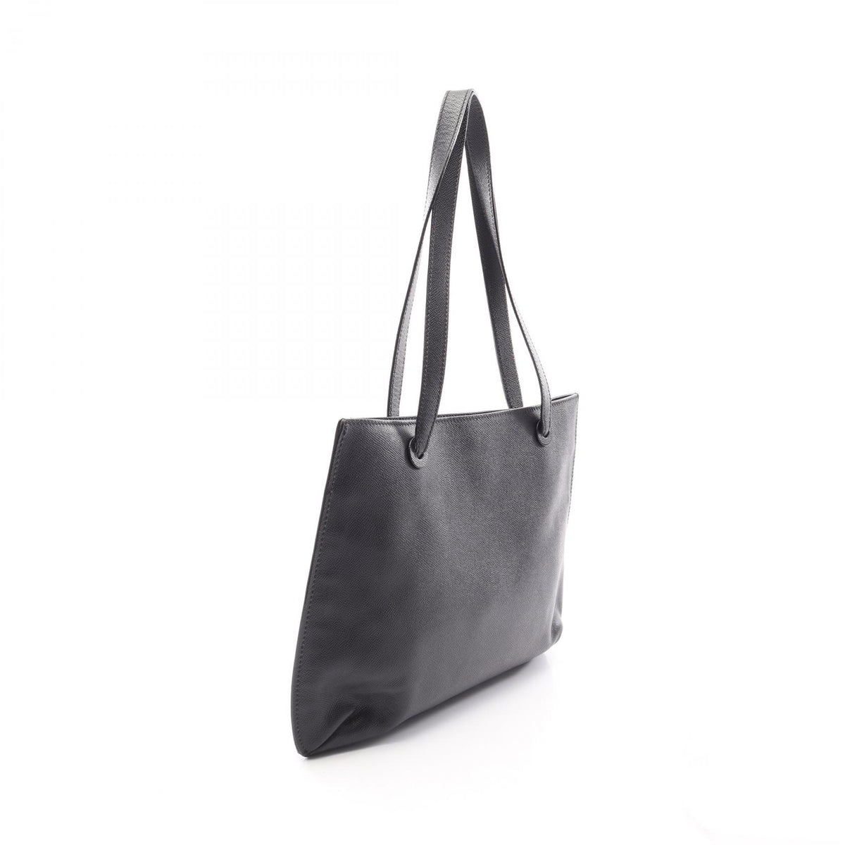 CHANEL Logo Black Caviar Skin Tote Bag